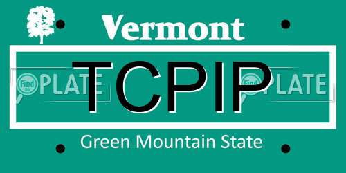 TCPIP Vermont License Plate