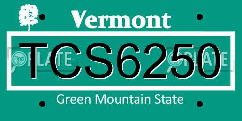 TCS6250 Vermont License Plate
