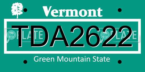 TDA2622 Vermont License Plate