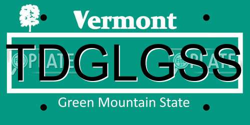 TDGLGSS Vermont License Plate