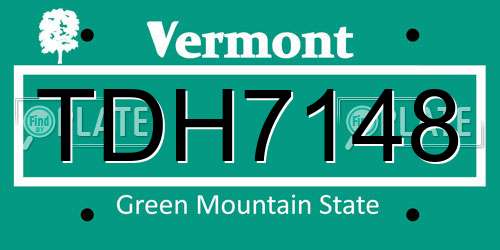 TDH7148 Vermont License Plate