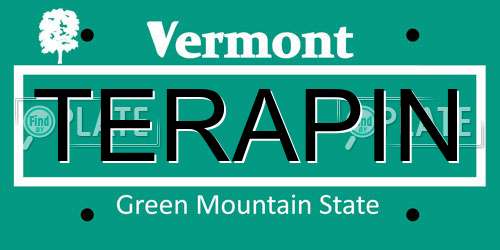 TERAPIN Vermont License Plate