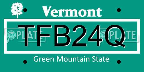 TFB24Q Vermont License Plate