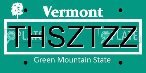 THSZTZZ Vermont License Plate