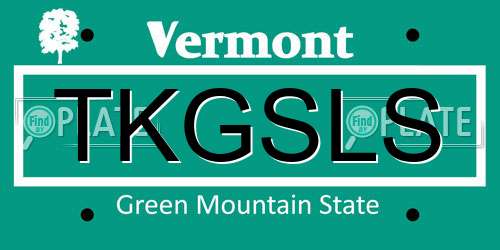 TKGSLS Vermont License Plate