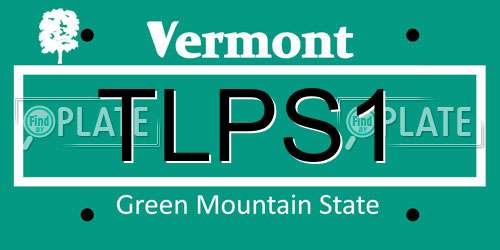 TLPS1 Vermont License Plate