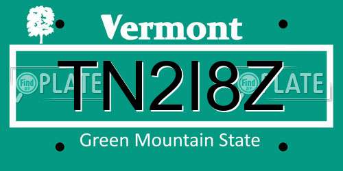 TN2I8Z Vermont License Plate