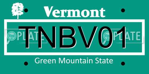 TNBV01 Vermont License Plate