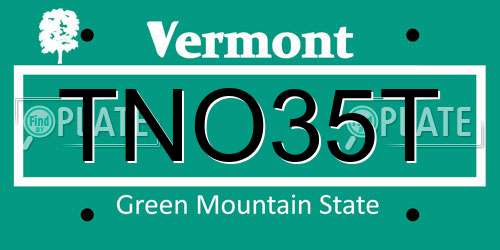 TNO35T Vermont License Plate
