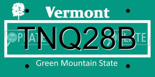 TNQ28B Vermont License Plate