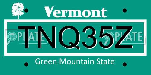 TNQ35Z Vermont License Plate