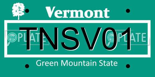 TNSV01 Vermont License Plate