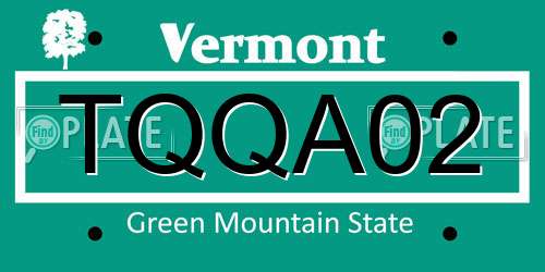 TQQA02 Vermont License Plate