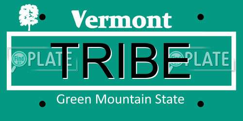 TRIBE Vermont License Plate