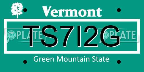 TS7I2G Vermont License Plate