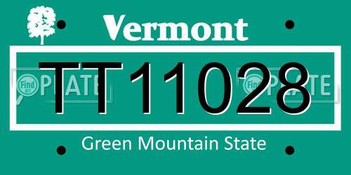 TT11028 Vermont License Plate
