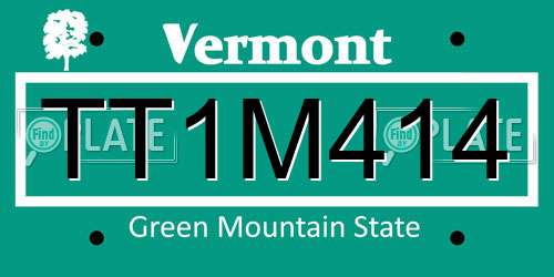 TT1M414 Vermont License Plate