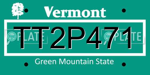 TT2P471 Vermont License Plate