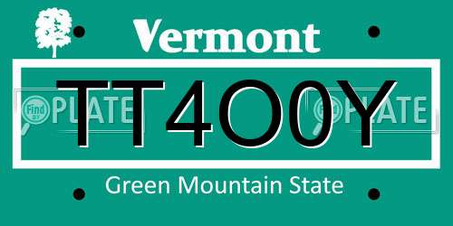 TT4O0Y Vermont License Plate