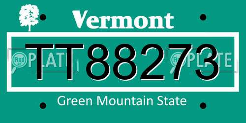 TT88273 Vermont License Plate