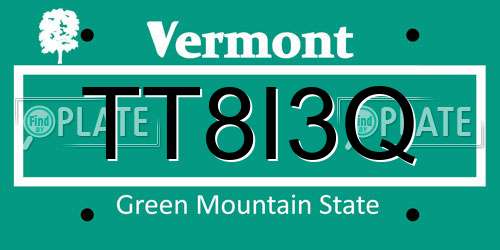 TT8I3Q Vermont License Plate
