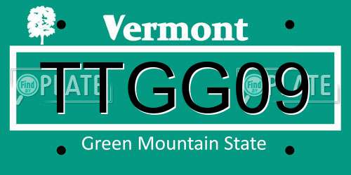 TTGG09 Vermont License Plate