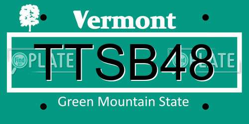 TTSB48 Vermont License Plate