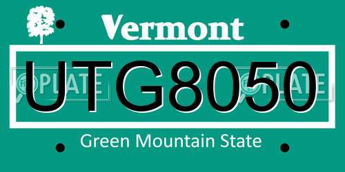UTG8050 Vermont License Plate