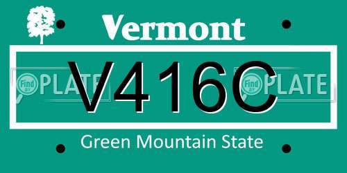 V416C Vermont License Plate