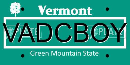 VADCBOY Vermont License Plate