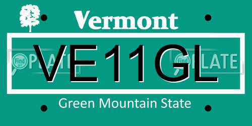 VE11GL Vermont License Plate