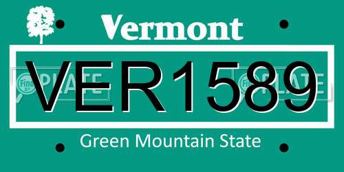 VER1589 Vermont License Plate