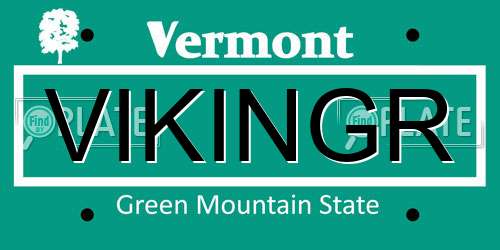 VIKINGR Vermont License Plate