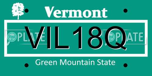 VIL18Q Vermont License Plate