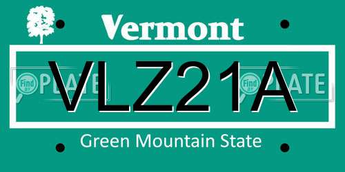 VLZ21A Vermont License Plate