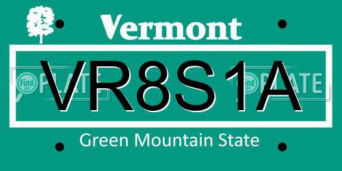 VR8S1A Vermont License Plate