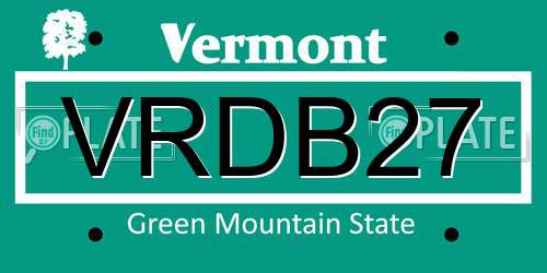 VRDB27 Vermont License Plate