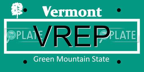 VREP Vermont License Plate
