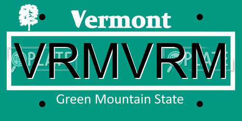 VRMVRM Vermont License Plate