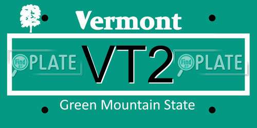 VT2 Vermont License Plate