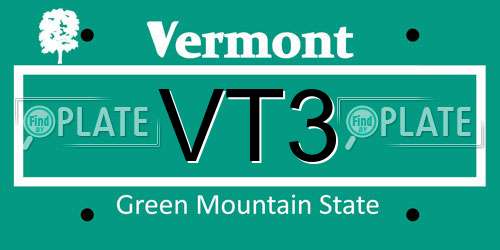 VT3 Vermont License Plate
