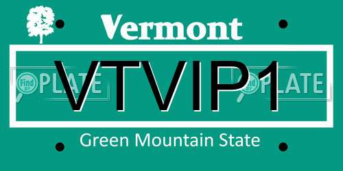 VTVIP1 Vermont License Plate