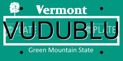 VUDUBLU Vermont License Plate