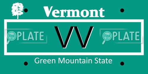 VV Vermont License Plate