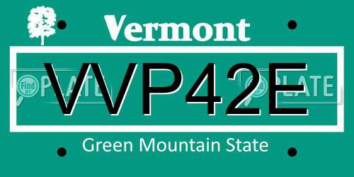 VVP42E Vermont License Plate