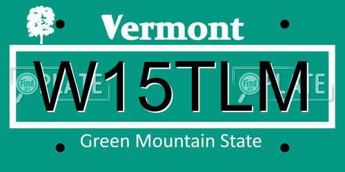 W15TLM Vermont License Plate