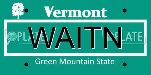 WAITN Vermont License Plate