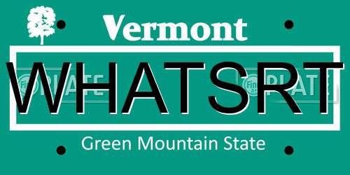 WHATSRT Vermont License Plate