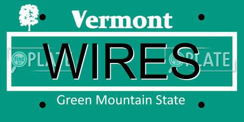 WIRES Vermont License Plate