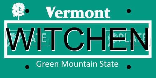 WITCHEN Vermont License Plate